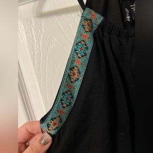 Bohemian black adjustable maxi dress